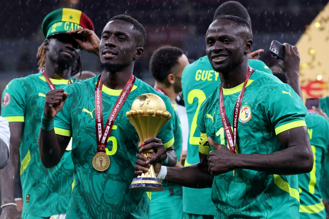 Senegal's AFCON trophy presentation ceremony
