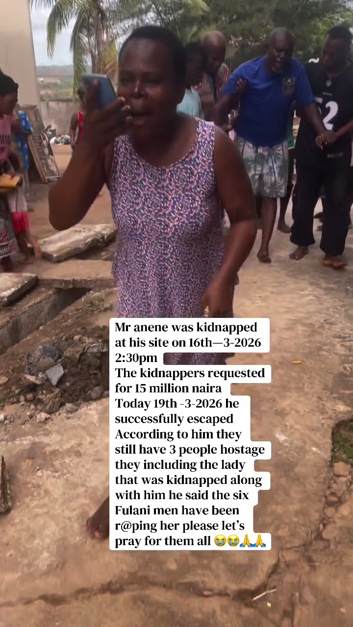 Family and friends welcoming Mr. Anene home.