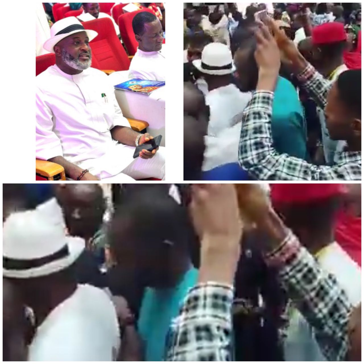 Video capture of the moment House of Representatives member Amobi Ogah's phone was stolen at a burial event in Abia