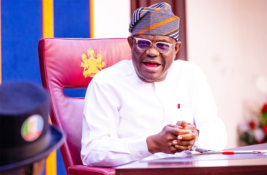 Nyesom Wike inspecting the Moshood Abiola National Stadium Velodrome
