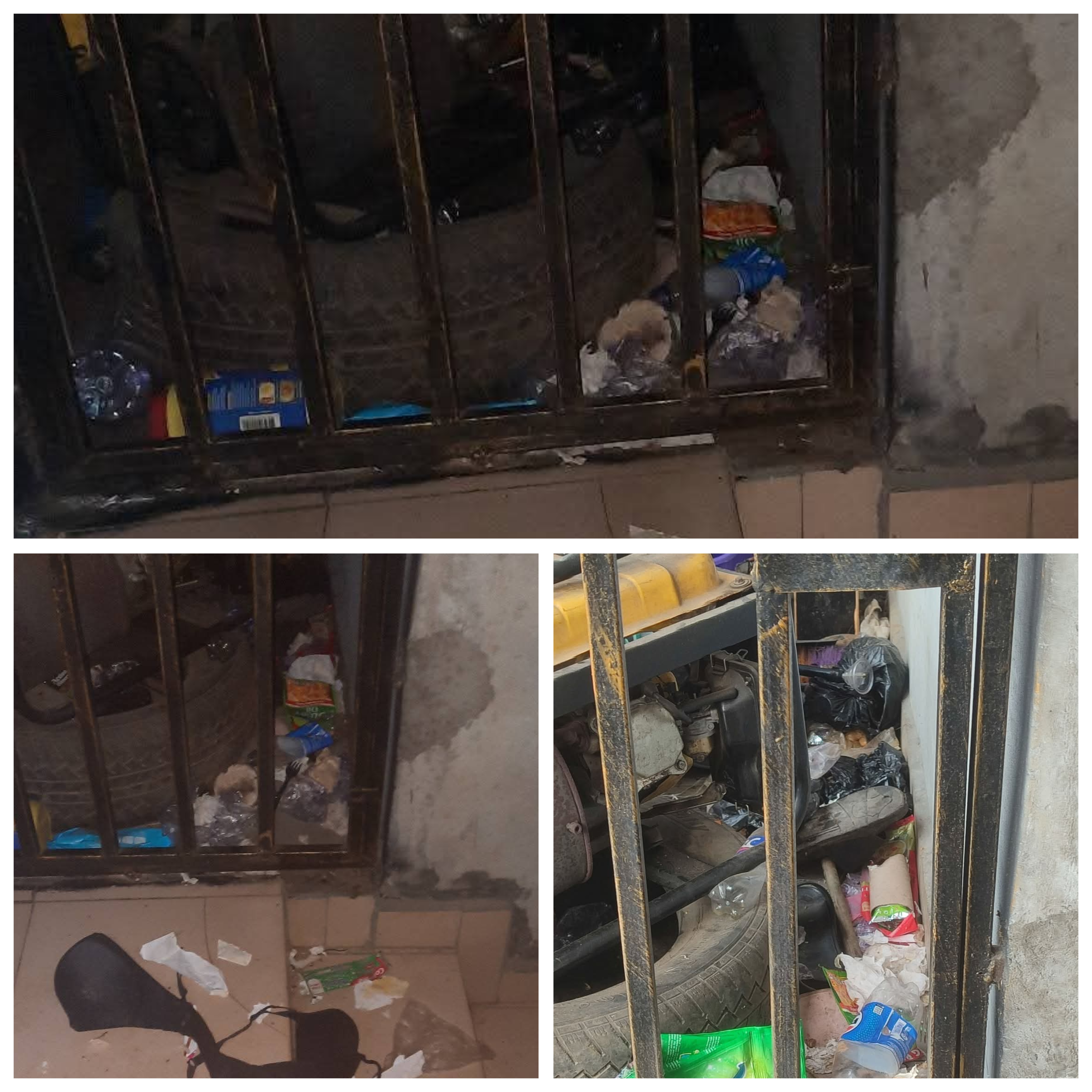 Photos of the filthy apartment shared by Annee Madu