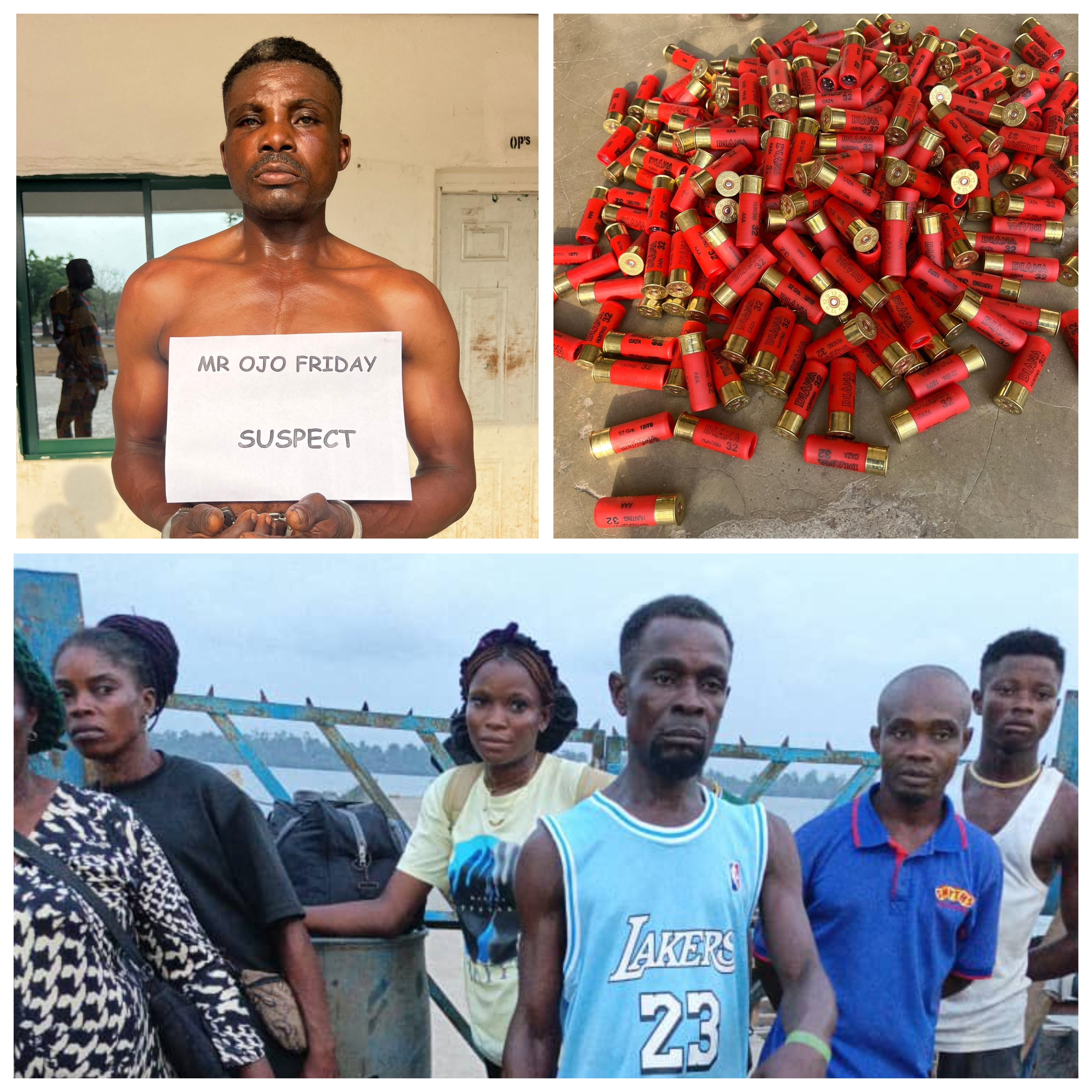 Soldiers receiving rescued kidnap victims in Cross River