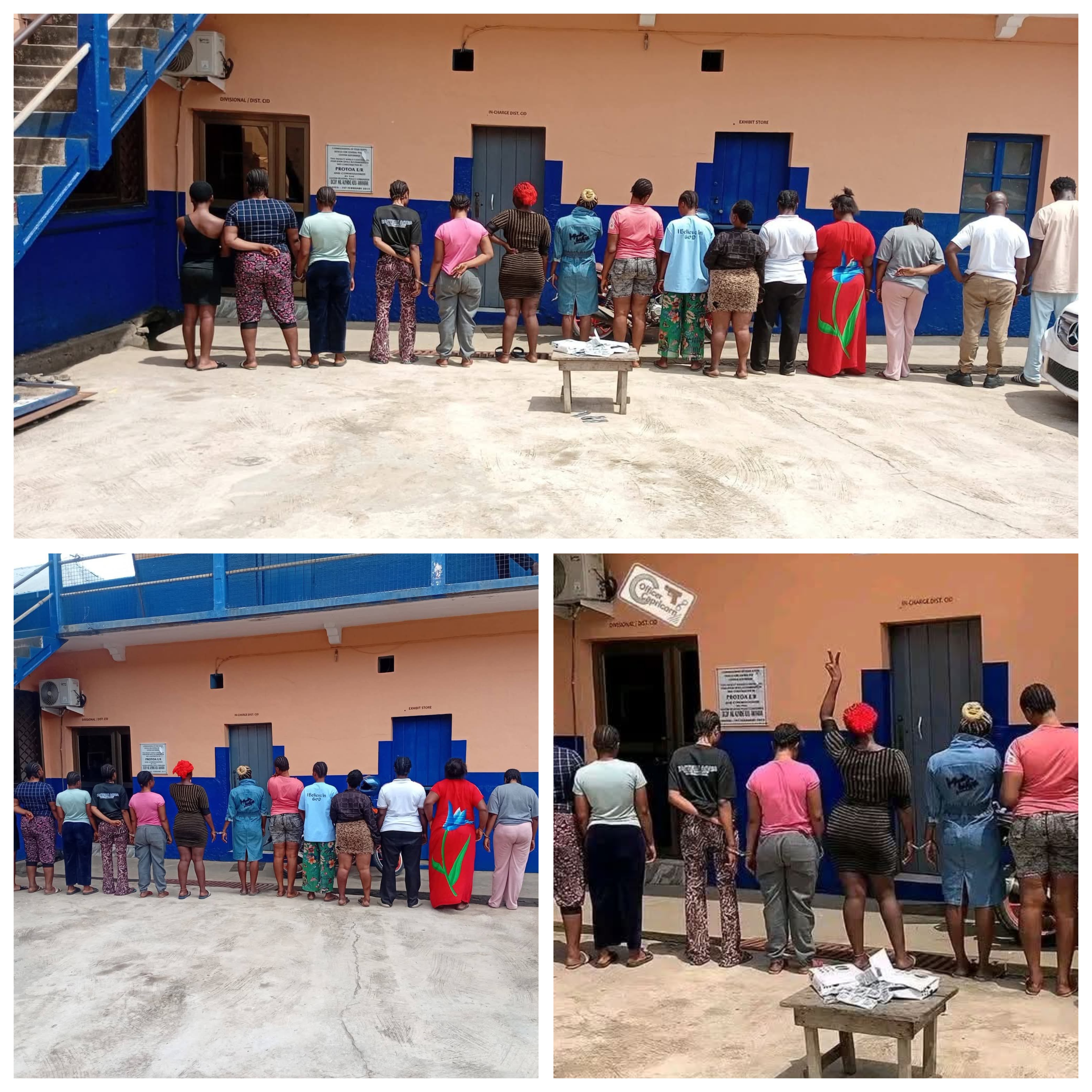 Police operation illustrated with a photo from the arrest in Ghana