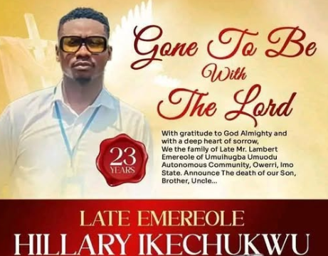 Burial of Hillary Ikechukwu Emereole, a gay Nigerian man killed by homophobic men