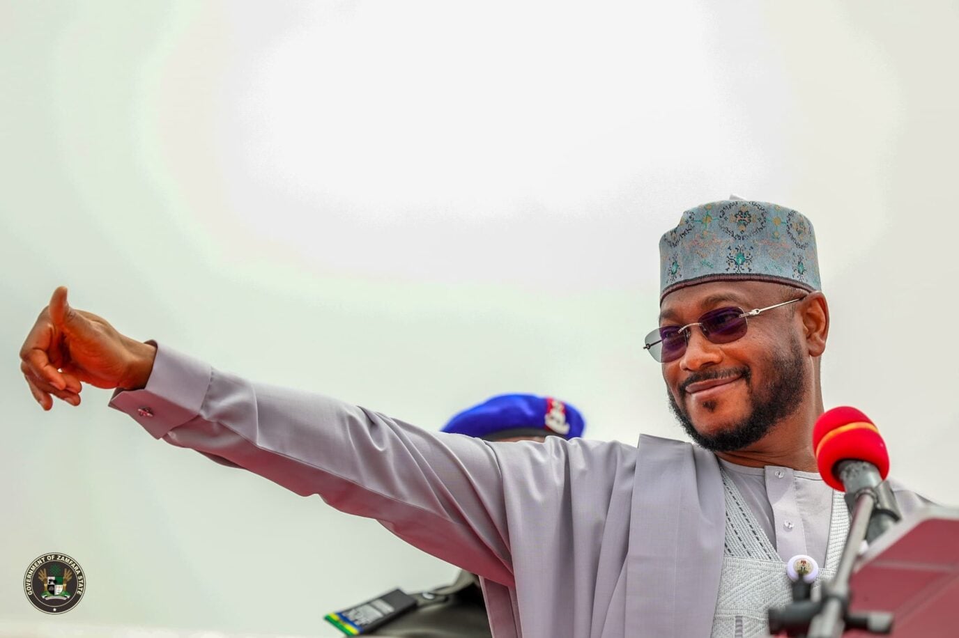 Governor Lawal announcing his defection from PDP to APC