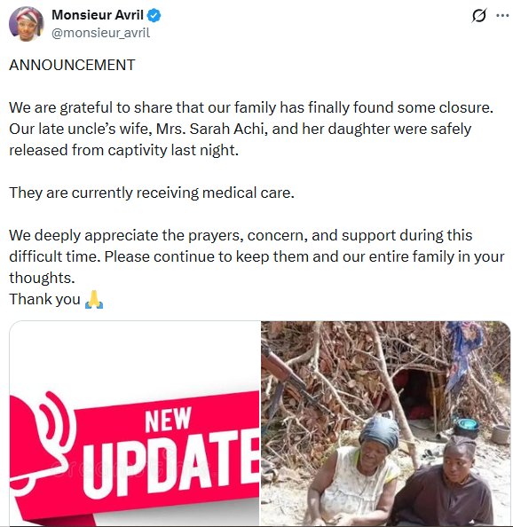 Victims of kidnapping: wife and daughter of Kaduna Anglican priest