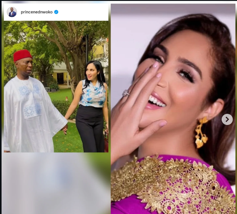 Senator Ned Nwoko and his wife Laila celebrating her birthday