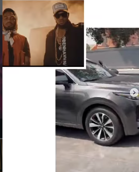 D'banj presenting a new car to Slimcase