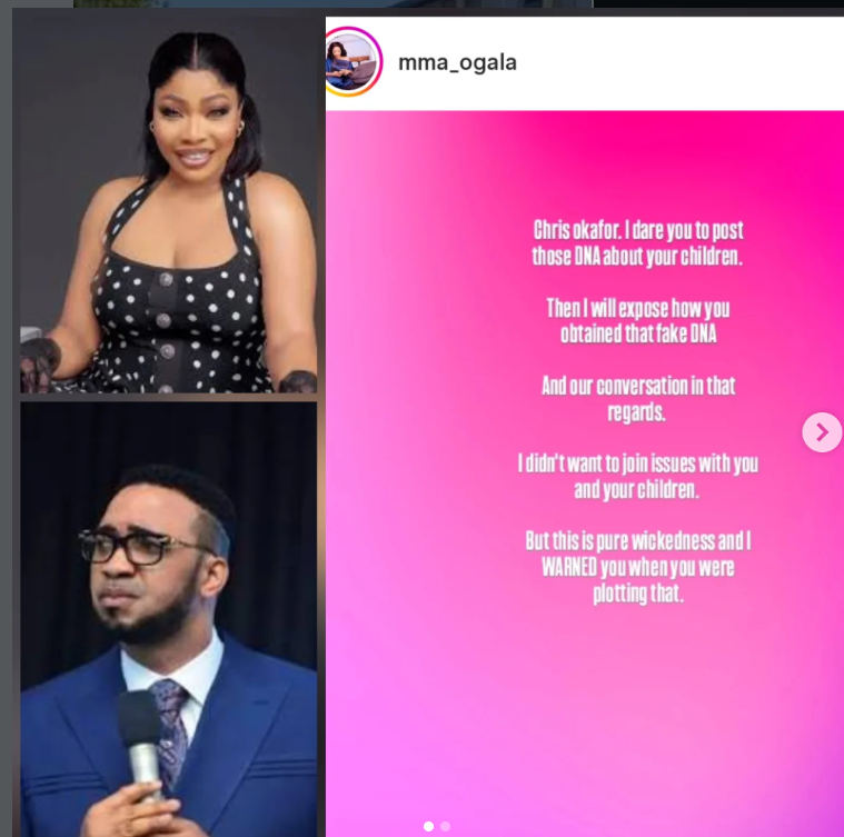 Actress Doris Ogala posts about Pastor Chris Okafor's alleged actions