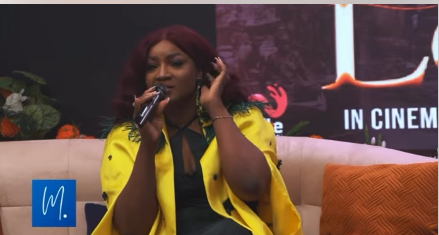 Omotola Jalade-Ekeinde during an interview sharing her views on marriage and in-laws.