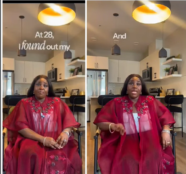 A woman recounting her painful story related to infertility and marriage challenges.