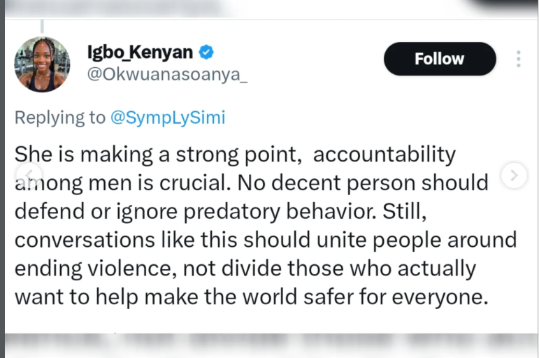 Simi during an event, addressing important societal issues.