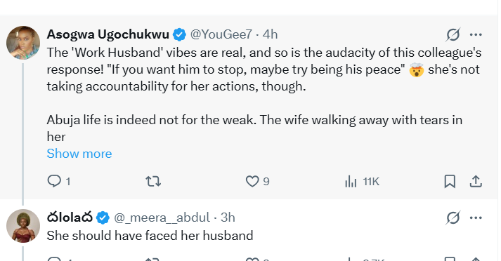 Another angle of the confrontation at the office.