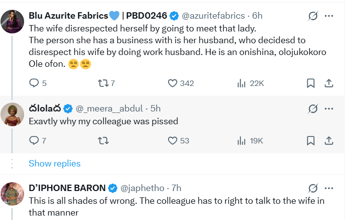 The scene captured during the office drama.