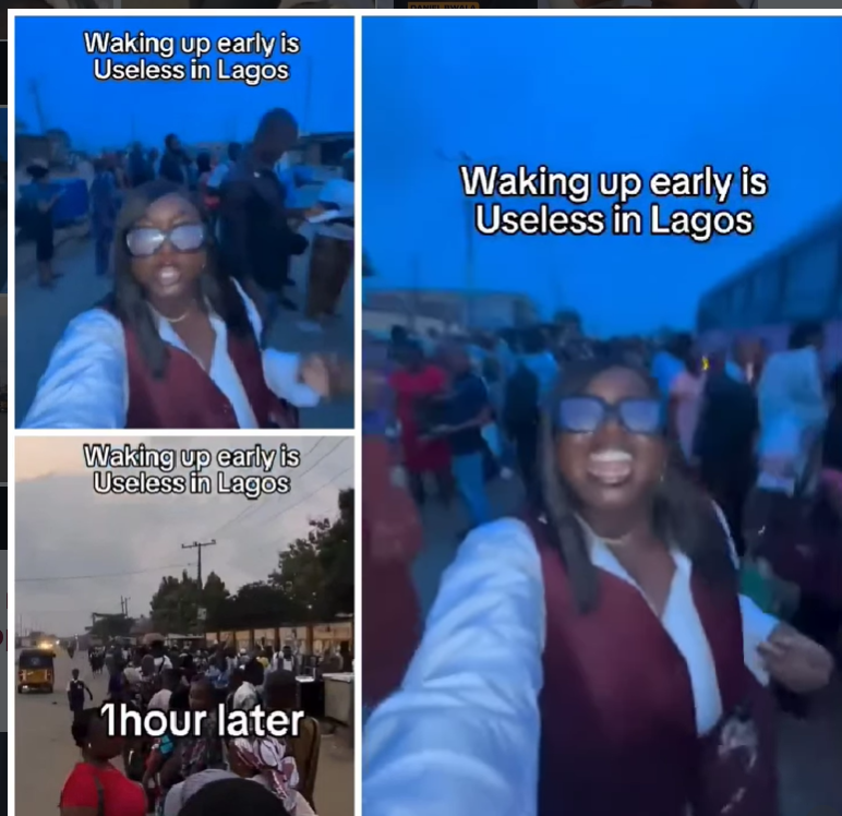 A lady appealing for more BRT buses in Lagos