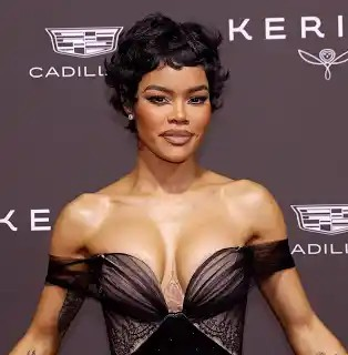 Teyana Taylor backstage at the 2026 Oscars reacting to an incident with security