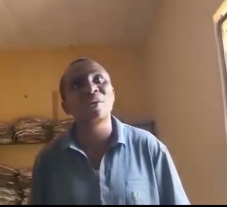 Police apprehend a man involved in illegal voter registration activities