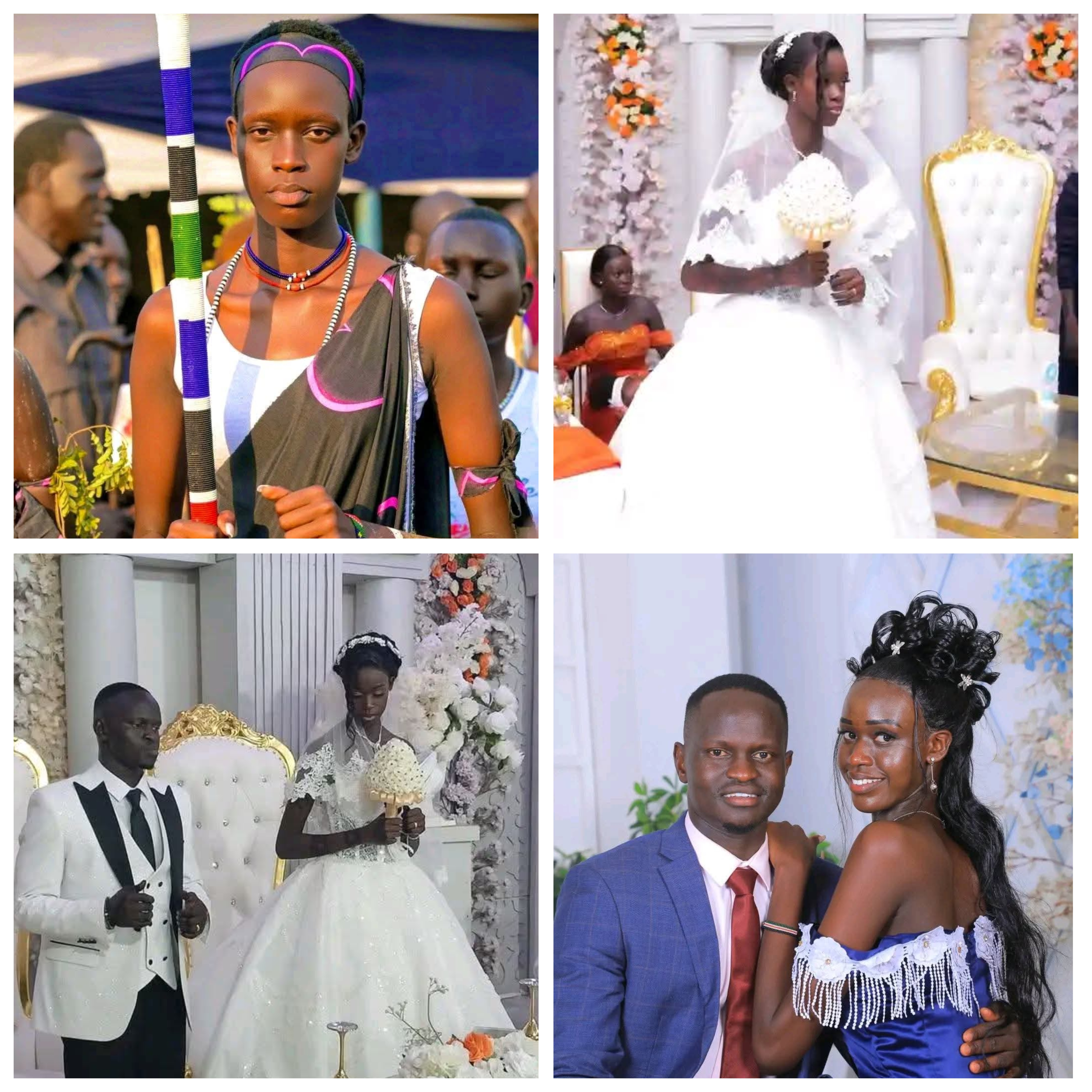 Thon Chol Riak and Atong Aguto Monyroor at their wedding ceremony