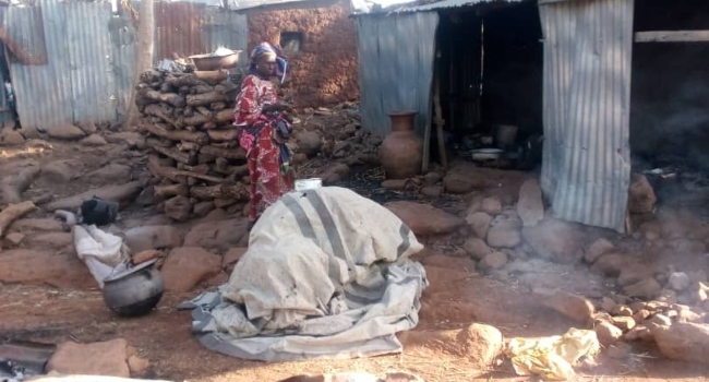 Destruction in Debiro Community following the attack